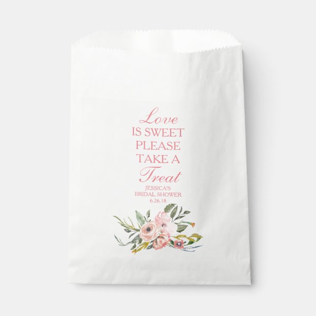 Personalised Favour Bags - Bridal Shower or Weddin (Front)