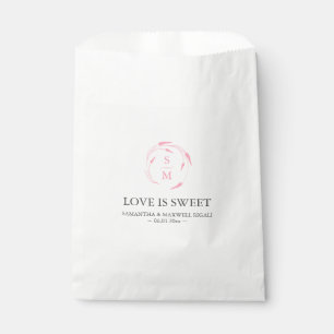 Personalised Favour Bags for Weddings Pink
