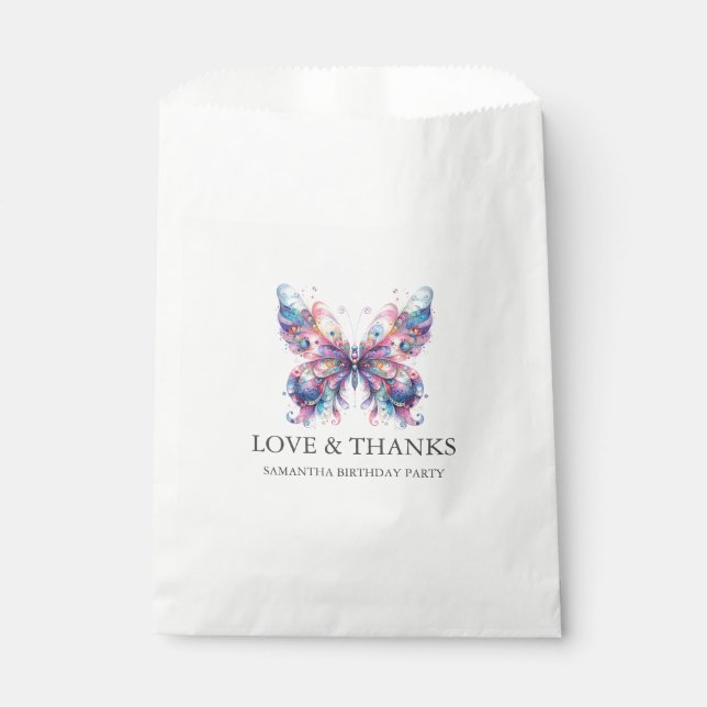 Personalised Favour Bags Magical Butterfly (Front)