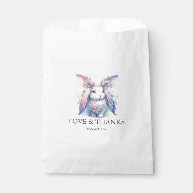 Personalised Favour Bags Mystical Bunny (Front)