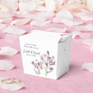 Personalised Favour box - Elegant Purple Floral