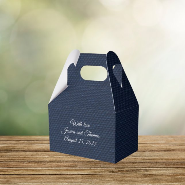 Personalised favour box navy blue  (Creator Uploaded)
