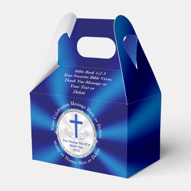 Personalised Favour Boxes for Christian Party Favo (Front Side)