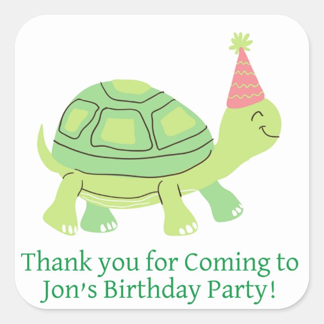 Personalised favour stickers kids party (Front)