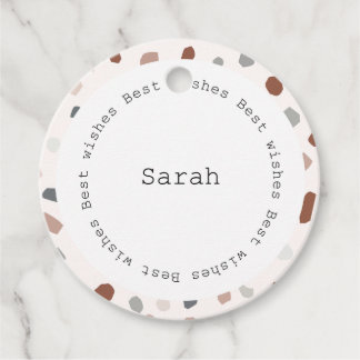 Personalised Favour Tag - Modern Terrazzo