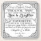 personalised Favour wedding coaster Thank you