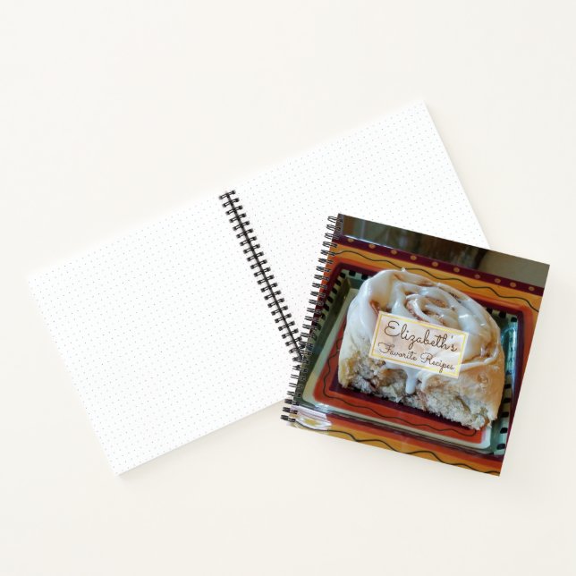 Personalised "Favourite Recipes" (Your Photo) Notebook (Inside)