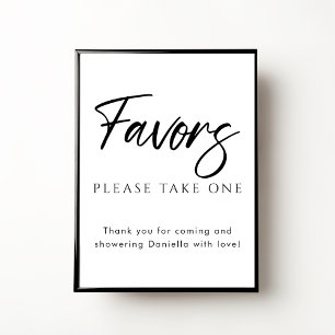 Personalised Favours Thank You Bridal Shower Sign