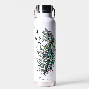 Personalised Feather Water Bottle