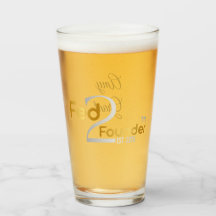 Personalised "Fed2Founder" Glass Cup
