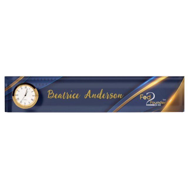 Personalised Fed2Founder name Plate (Front)