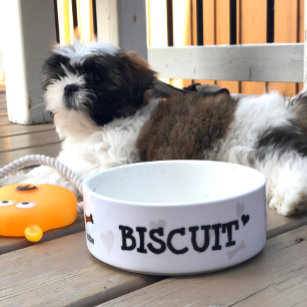 Personalised Feeding Modern Pup Icon Dog Bowl