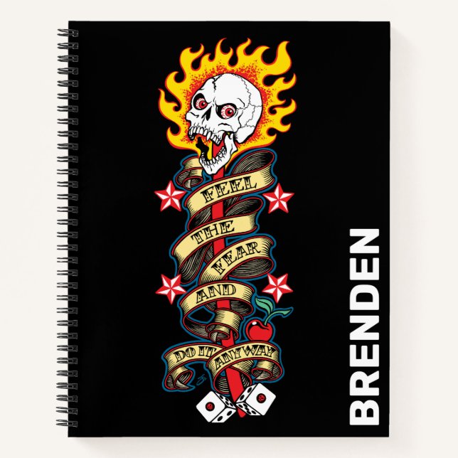 Personalised Feel the Fear Notebook (Front)