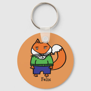 Personalised Felix the Fox Key Ring