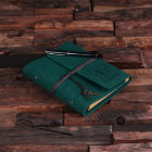 Personalised Felt Notebook & Pen - Hunter Green