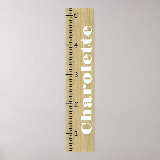 Personalised Female Growth Chart Ruler | My Growth (Front)