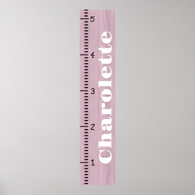 Personalised Female Growth Chart Ruler | My Growth (Front)