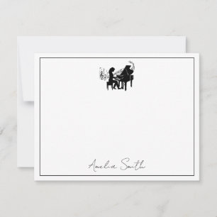 Personalised Female Piano Player Music Card