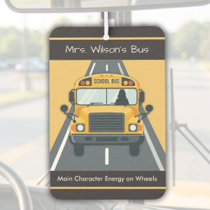 Personalised Female School Bus Driver Air Car Air Freshener