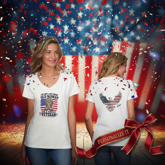 Personalised Female Veteran Patriotic T-Shirt