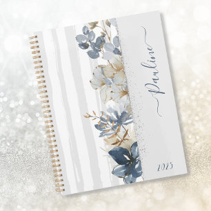Personalised Feminine Elegant Watercolor Floral  Planner
