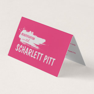 Personalised Feminine Folded Business Card Modern
