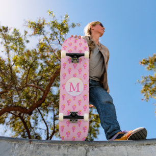 Personalised Feminist Pink Skateboard