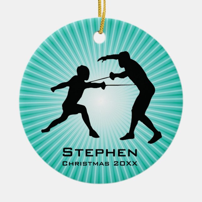 Personalised Fencing Ornament (Front)