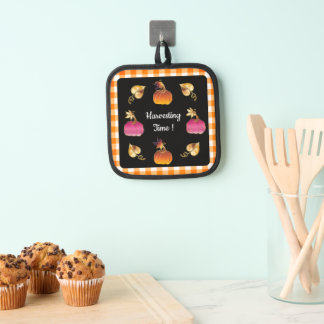 Personalised Festive Harvesting Time Pot Holder