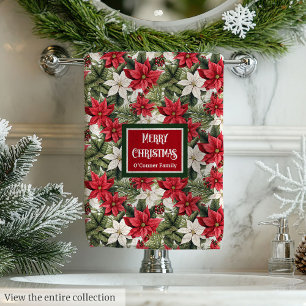 Personalised Festive Towels Elegant Holiday Style