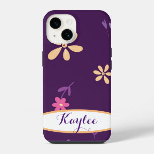 Personalised Field Flowers Purple Phone Case