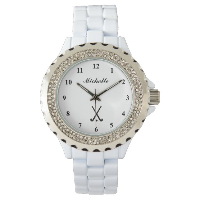 Personalised field hockey watch for women (Front)