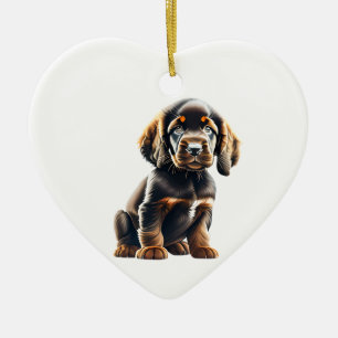 Personalised  Field Spaniel Puppy Ceramic Tree Decoration