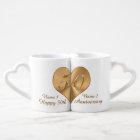 Personalised Fiftieth Anniversary Gift Lovers Mugs