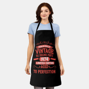 Personalised fifty vintage 50th birthday party apron