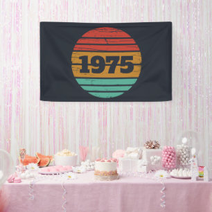 Personalised fifty vintage 50th birthday party banner