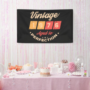 Personalised fifty vintage 50th birthday party banner