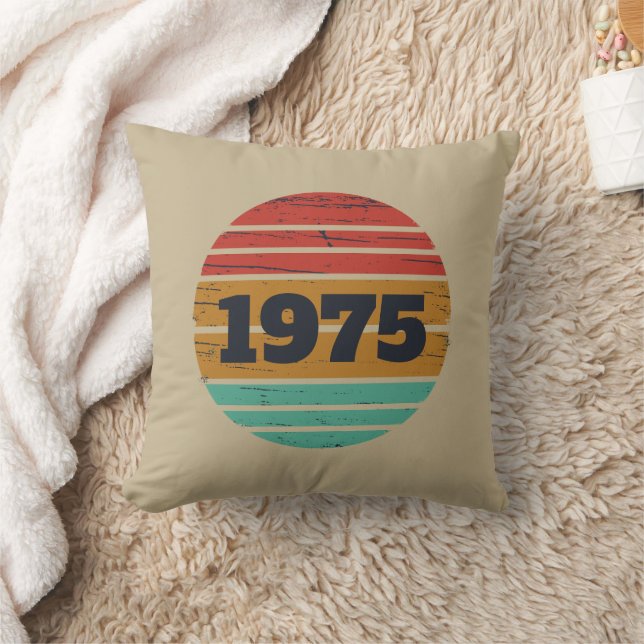 Personalised fifty vintage 50th birthday party cushion (Blanket)