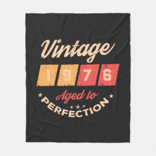 Personalised fifty vintage 50th birthday party fleece blanket