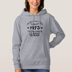 Personalised fifty vintage 50th birthday party hoodie