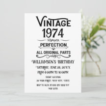 Personalised fifty vintage 50th birthday party