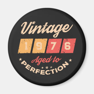 Personalised fifty vintage 50th birthday party magnet
