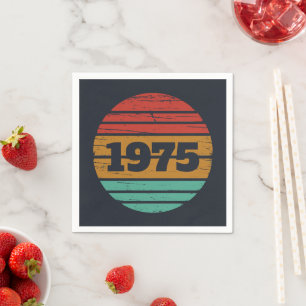 Personalised fifty vintage 50th birthday party napkin