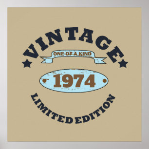 Personalised fifty vintage 50th birthday party poster