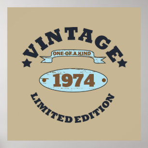 Personalised fifty vintage 50th birthday party poster