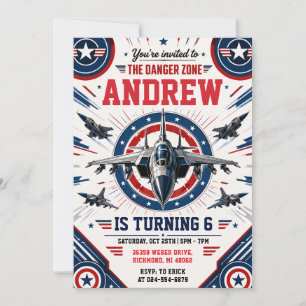 Personalised Fighter Pilot Birthday Invitation