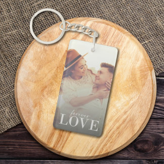 Personalised Filter Photo & Text Romantic Key Ring