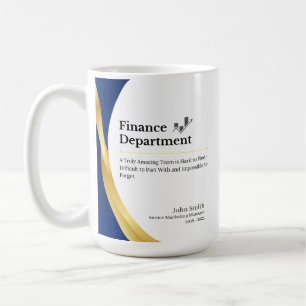 Personalised Finance Department Coffee Mug