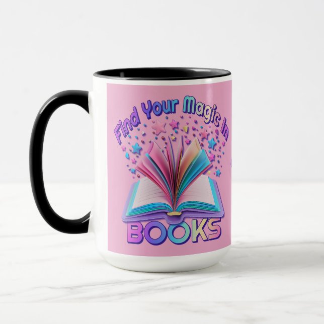Personalised Find Magic In Books 3 Mug (Left)
