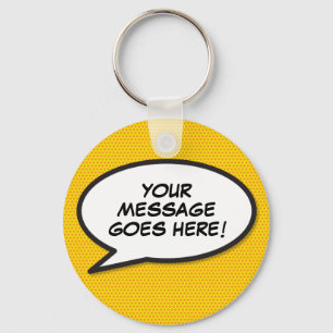 Personalised Find your keys Comic Book Pop Art Key Ring